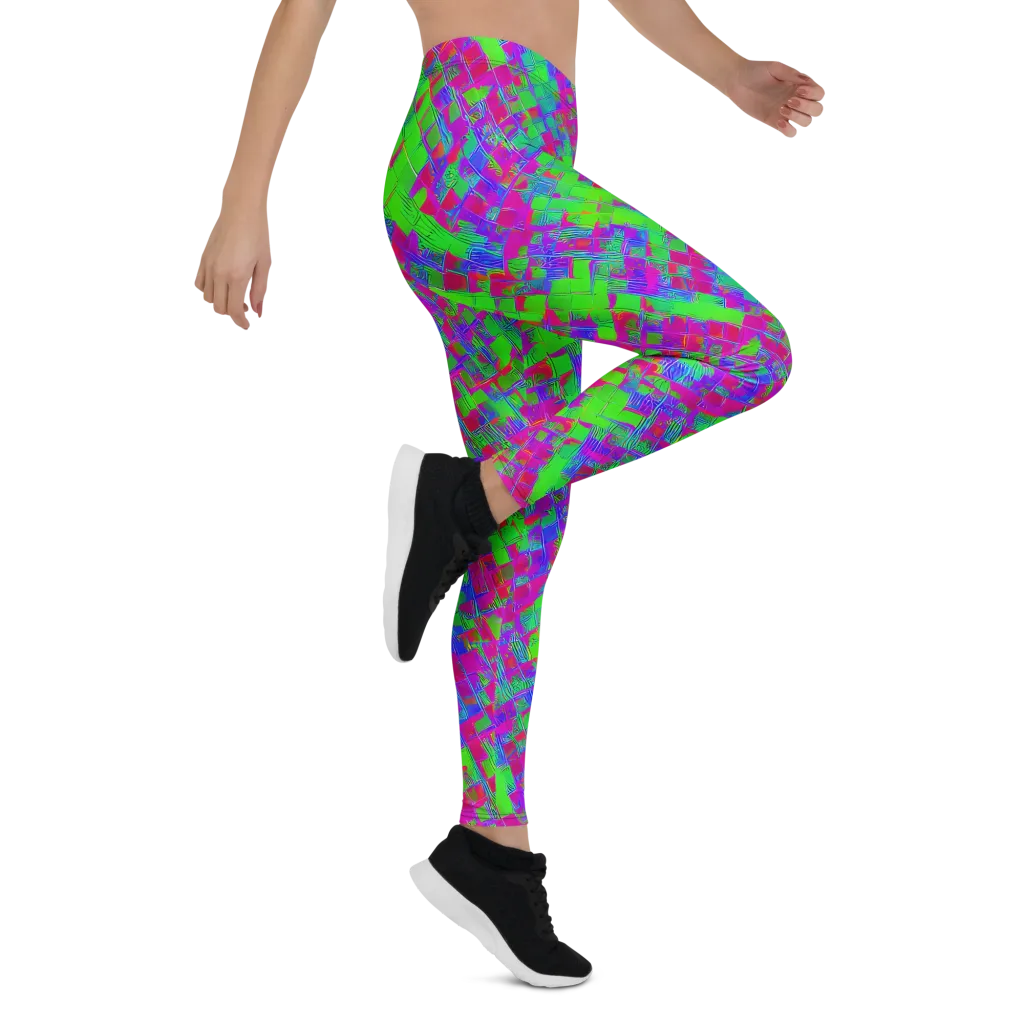 Neon Tapestry on Leggings — Right