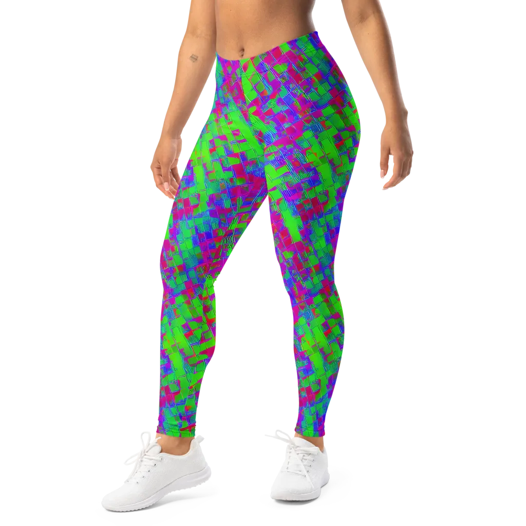 Neon Tapestry on Leggings — Left Front