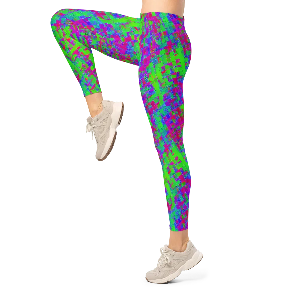Neon Tapestry on Leggings — Left