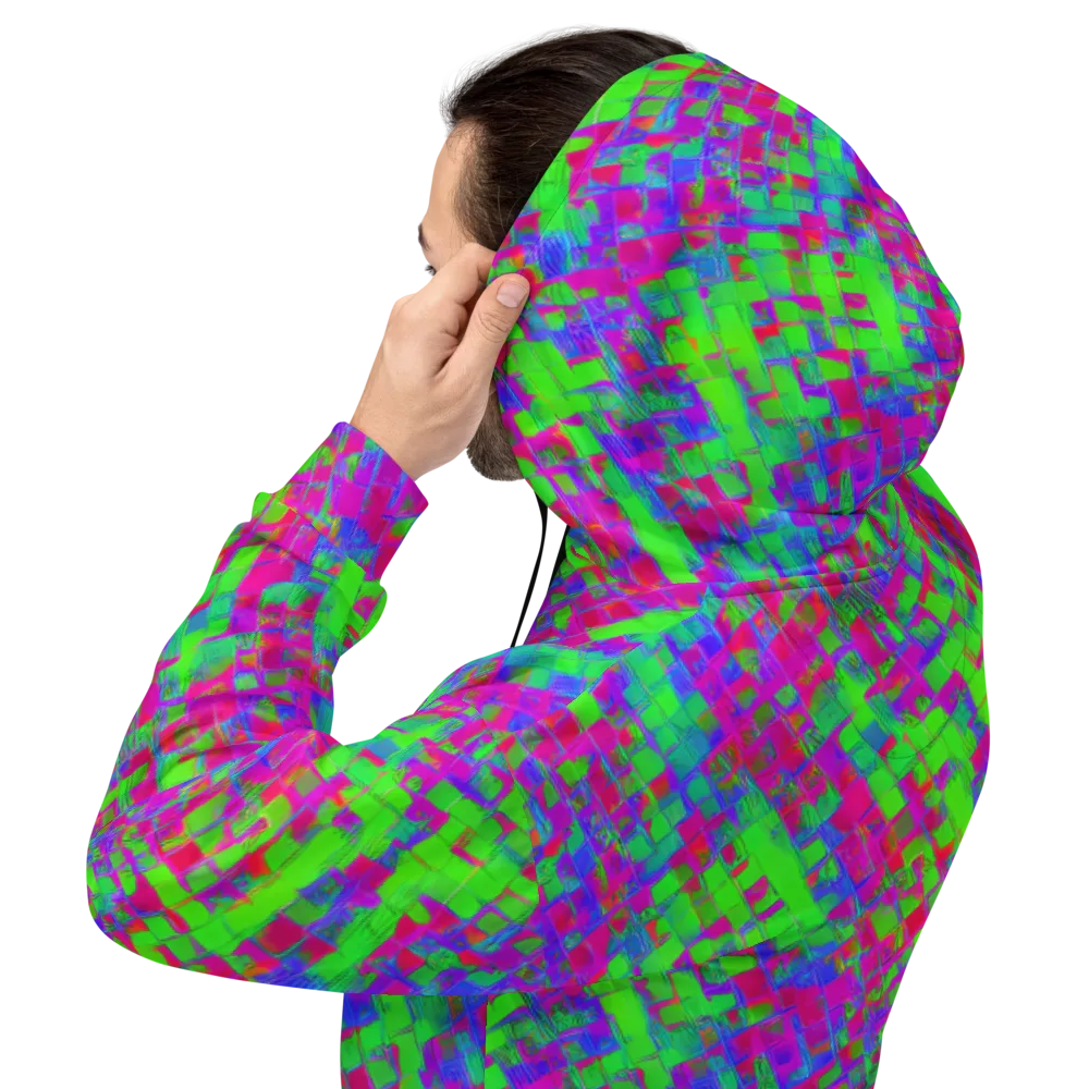 Neon Tapestry on Hoodie — Back