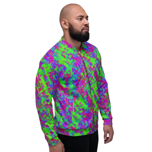 Neon Tapestry on a Bomber Jacket