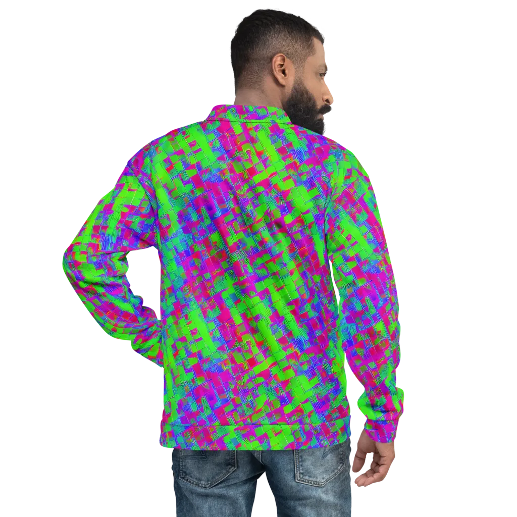 Neon Tapestry on Bomber Jacket — Back