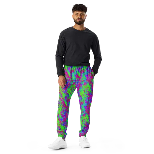 Neon Tapestry on a Men's Joggers