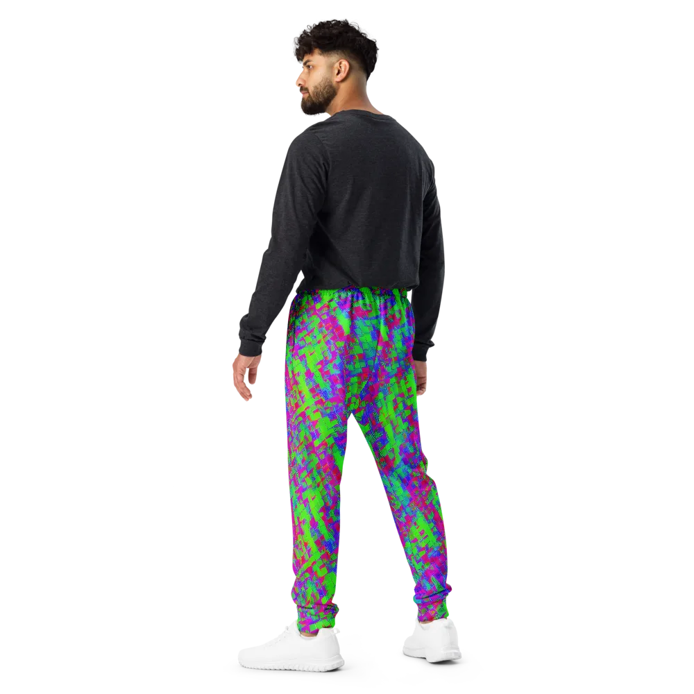 Neon Tapestry on Men's Joggers — Back