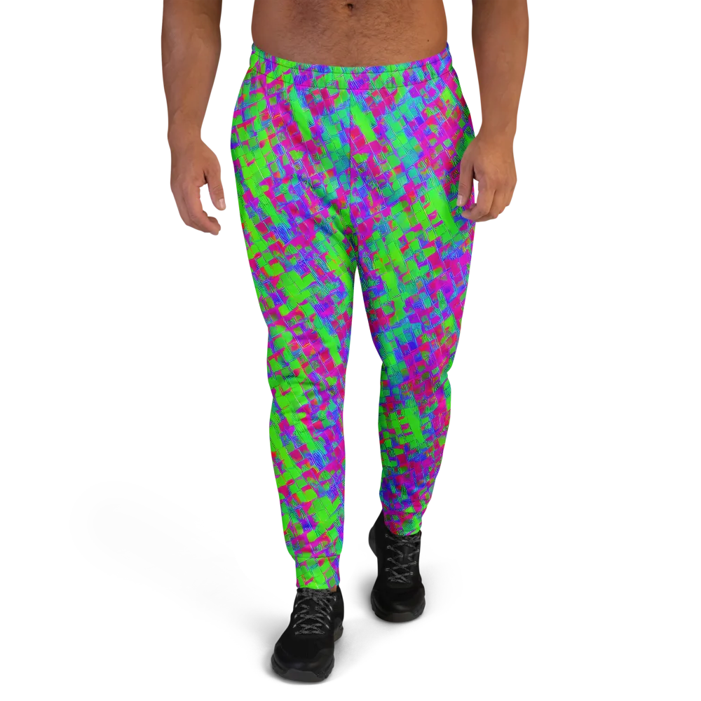 Neon Tapestry on Men's Joggers — Front