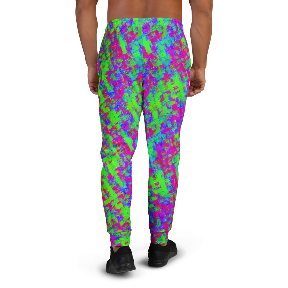 Neon Tapestry on Men's Joggers — Back