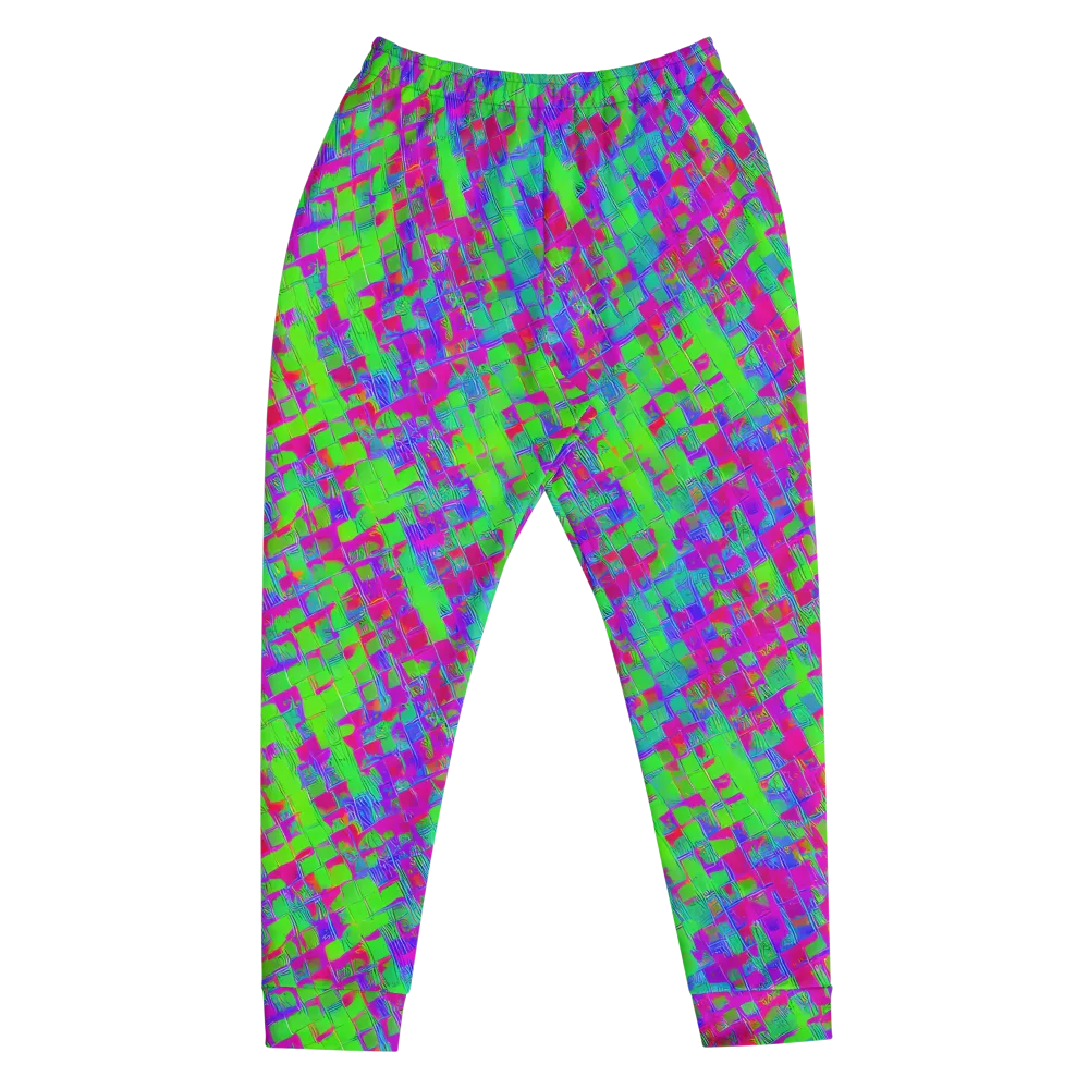 Neon Tapestry on Men's Joggers — Front
