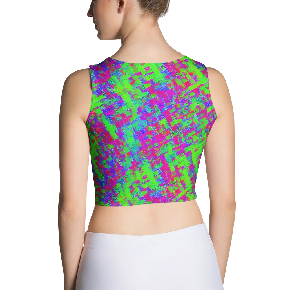 Neon Tapestry on Crop Top — Back