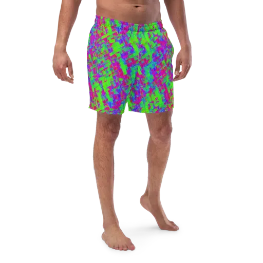 Neon Tapestry on a Swim Trunks