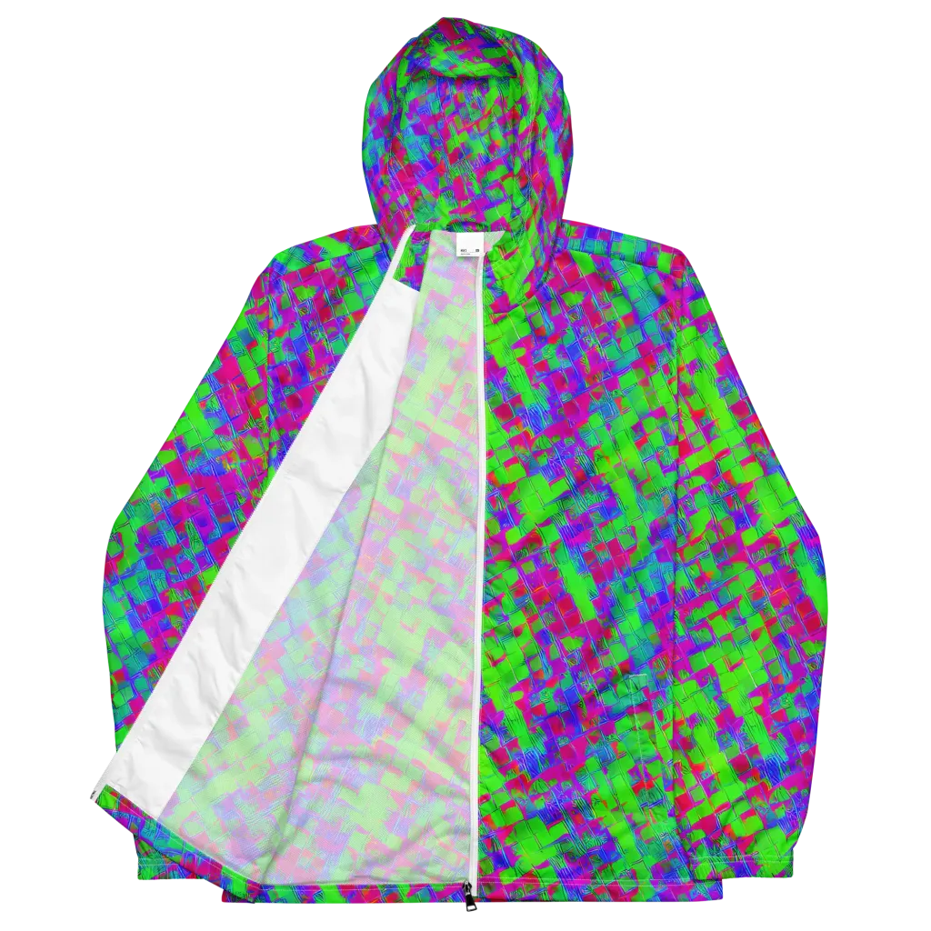 Neon Tapestry on Men's Windbreaker — Front