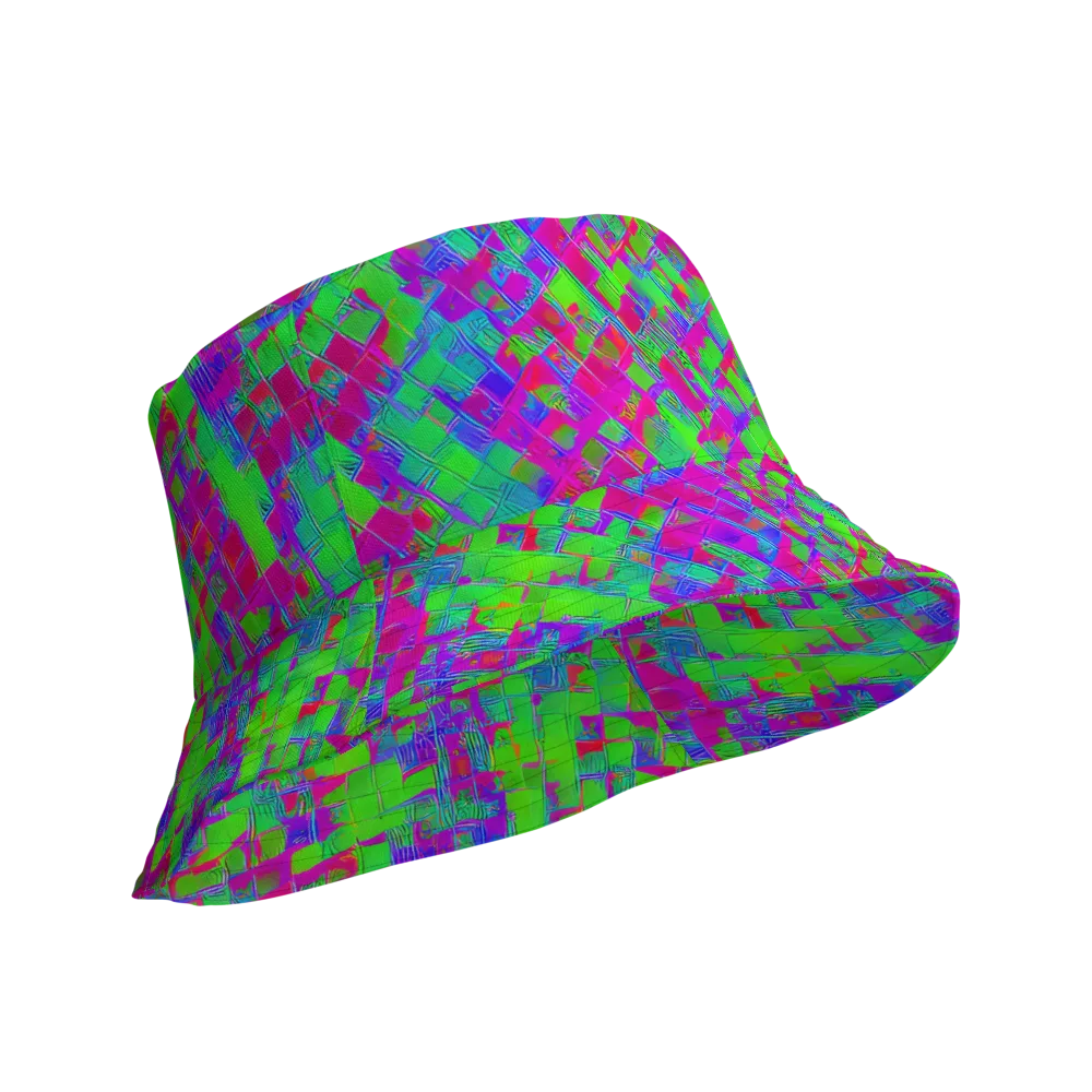 Neon Tapestry on Reversible Bucket Hat — Product details Outside