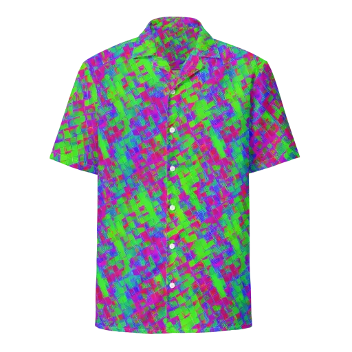 Neon Tapestry on a Button Shirt