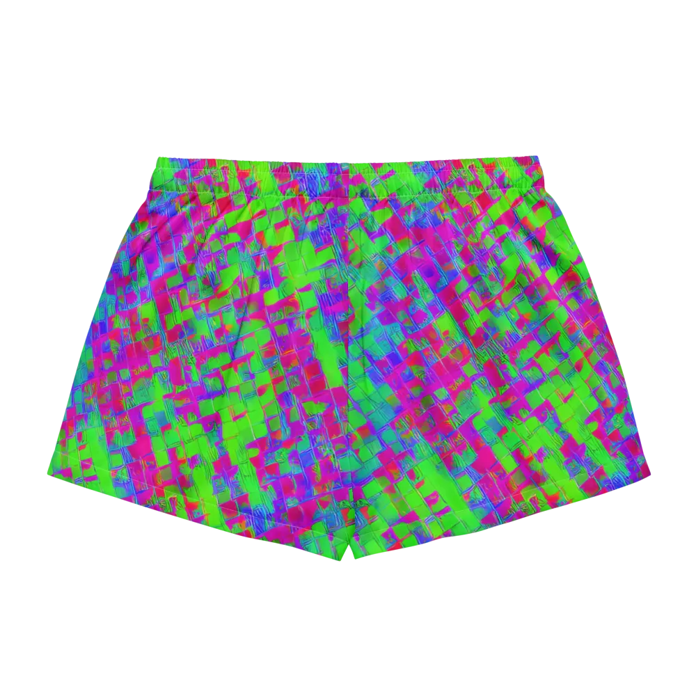 Neon Tapestry on Women's Pajama Shorts — Back