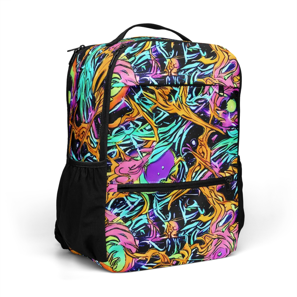 Electric Fluidity on Utility Backpack — Right Front