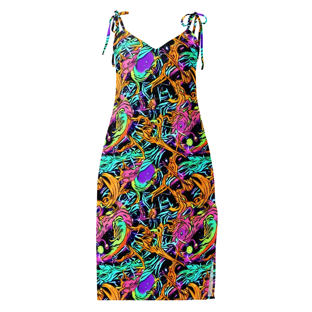 Electric Fluidity on Slip Dress — Front
