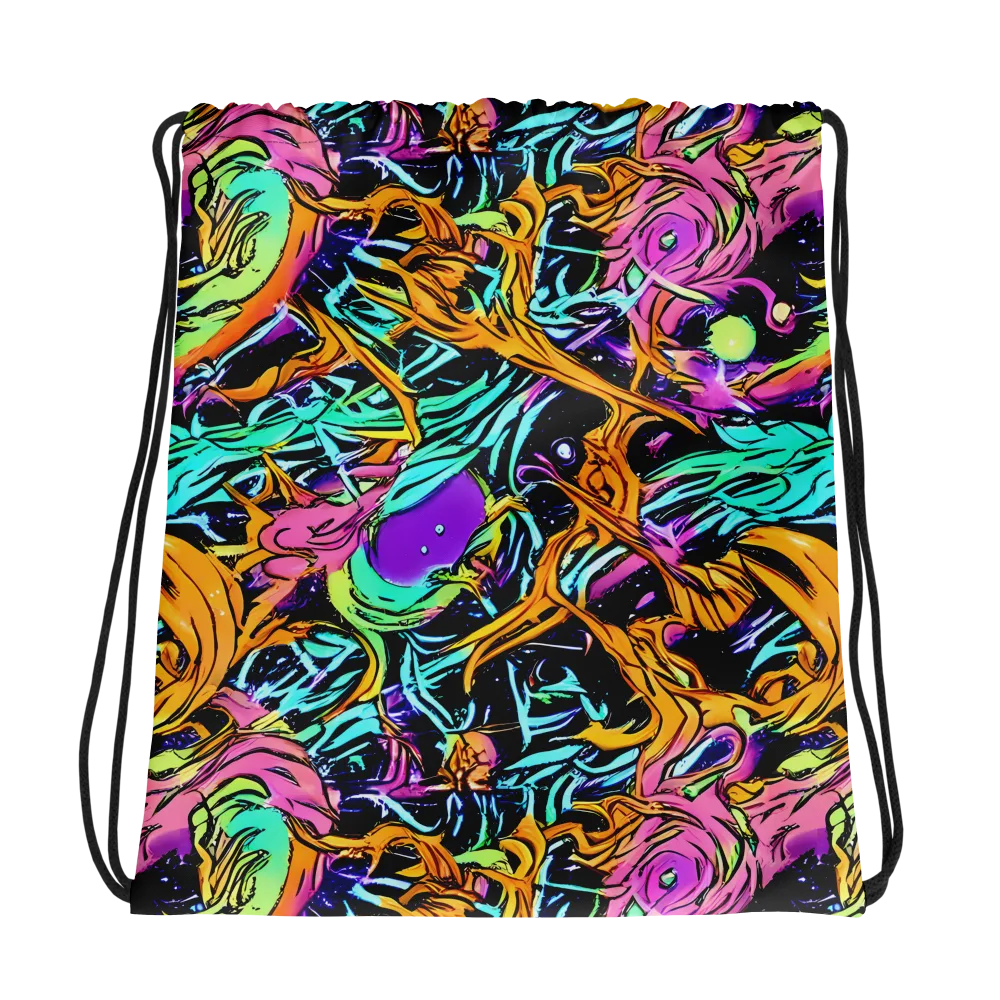 Electric Fluidity on Drawstring Bag — Photo