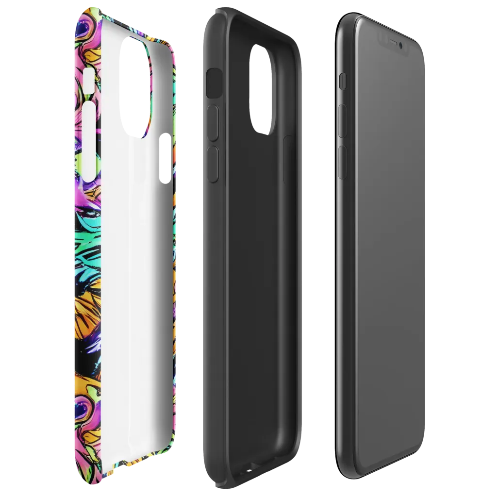 Electric Fluidity on Tough Case for iPhone® — Right
