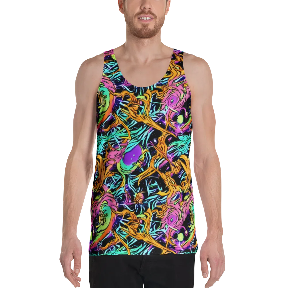 Electric Fluidity on Men's Tank Top — Front