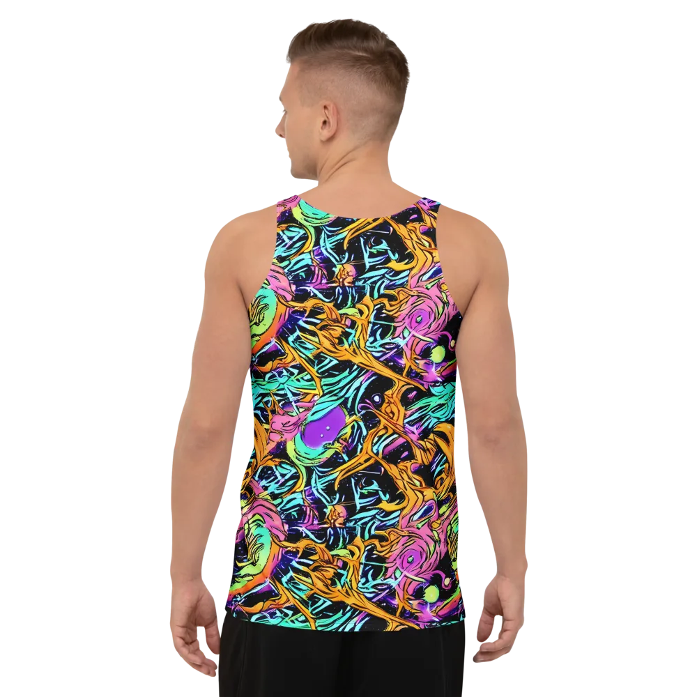 Electric Fluidity on Men's Tank Top — Back