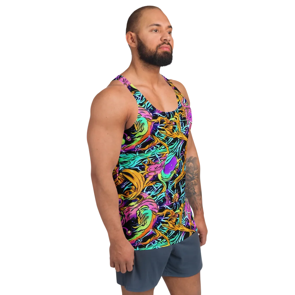 Electric Fluidity on Men's Tank Top — Right Front