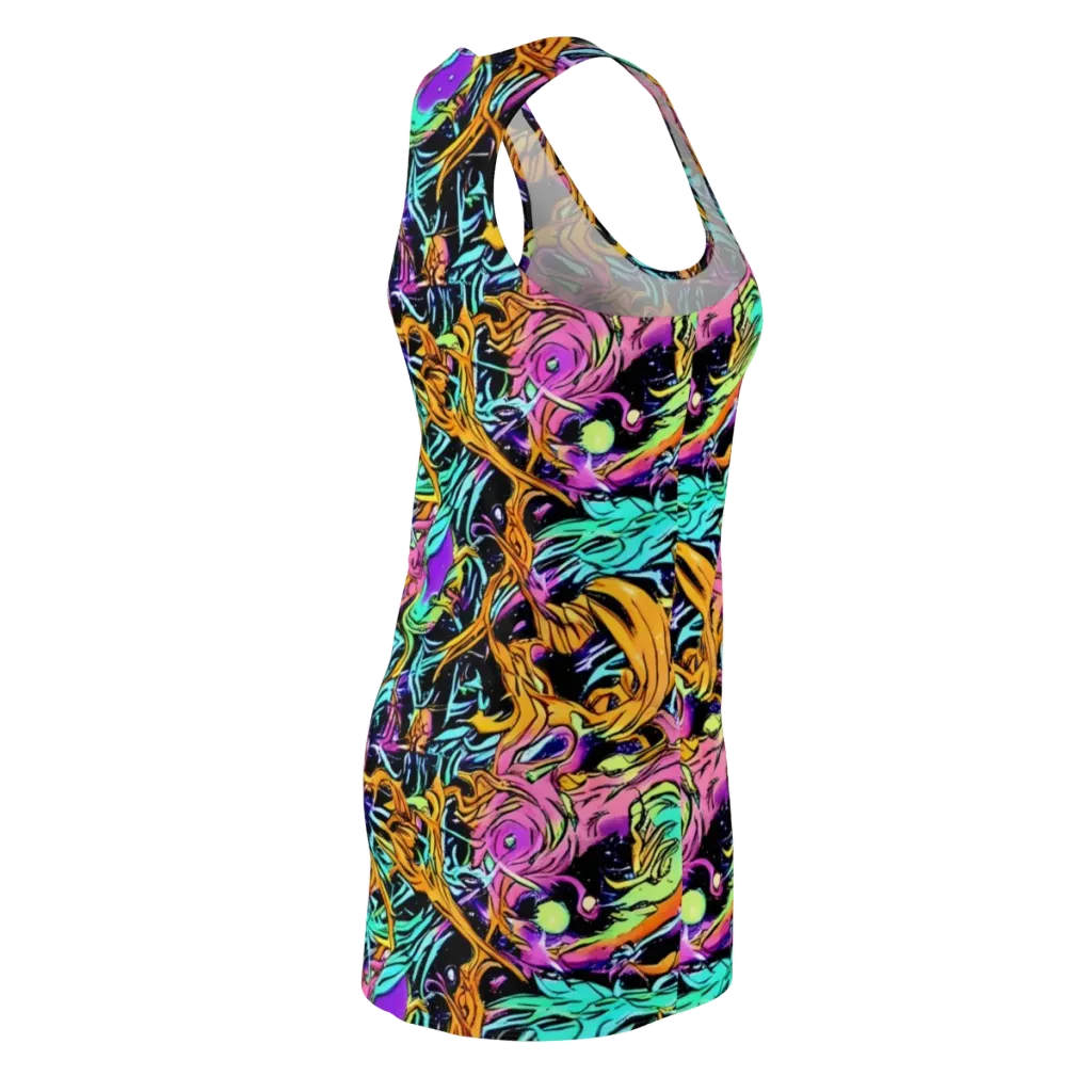Electric Fluidity on Racerback Dress — Back Side