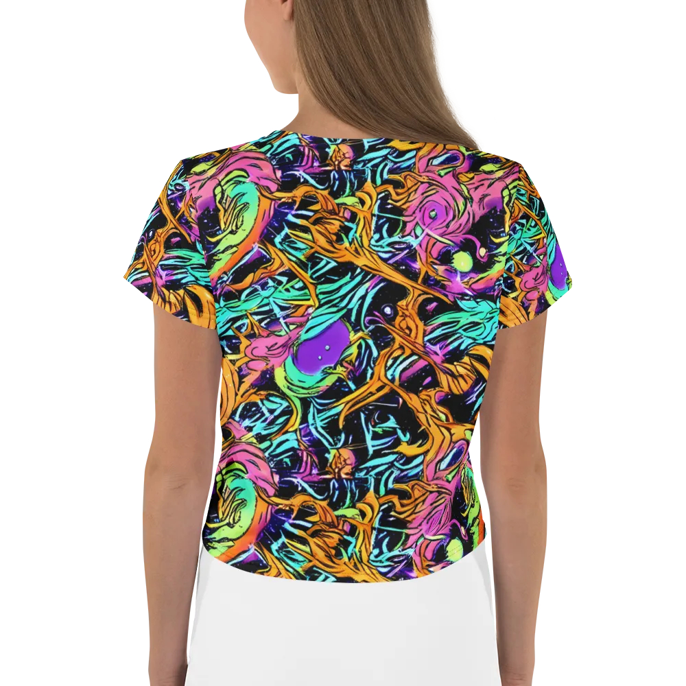 Electric Fluidity on Crop Tee — Back