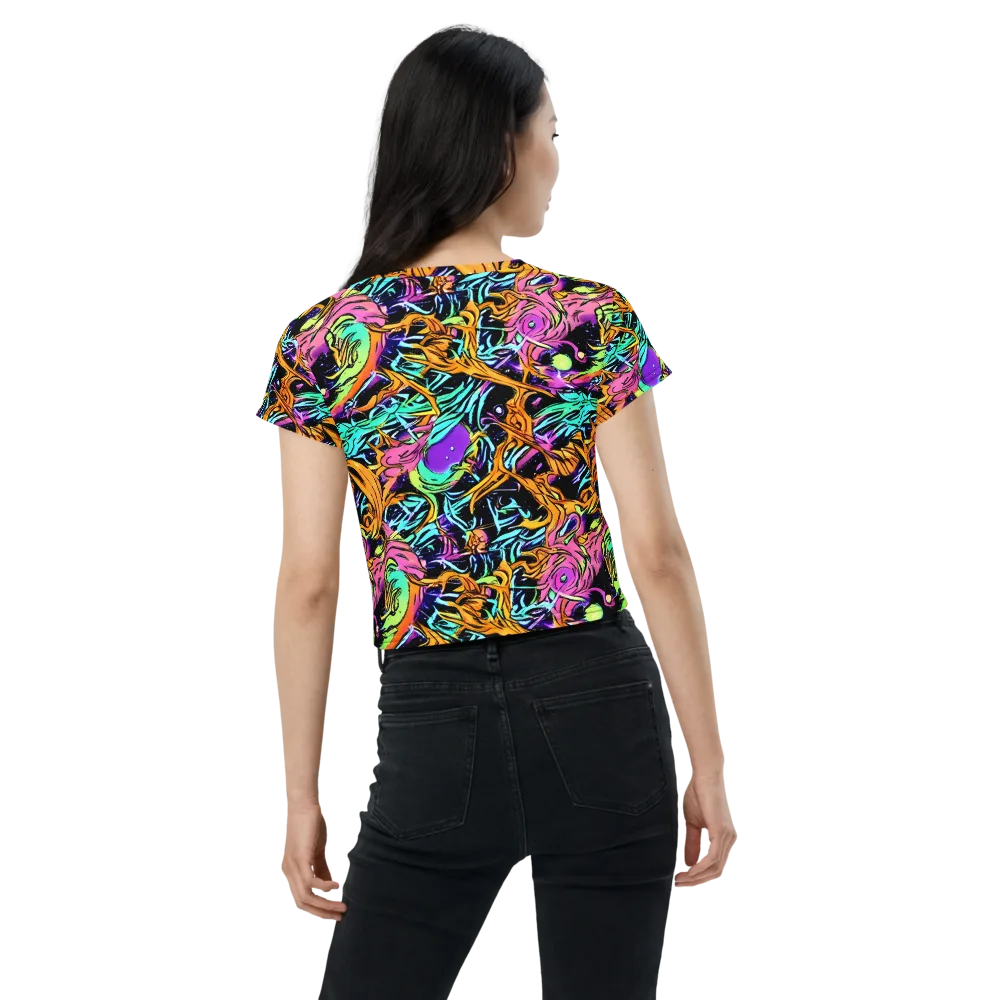 Electric Fluidity on Crop Tee — Back