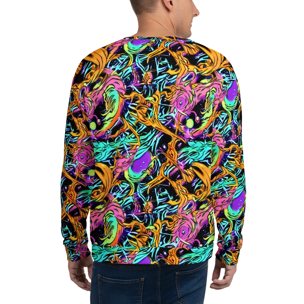 Electric Fluidity on Sweatshirt — Back