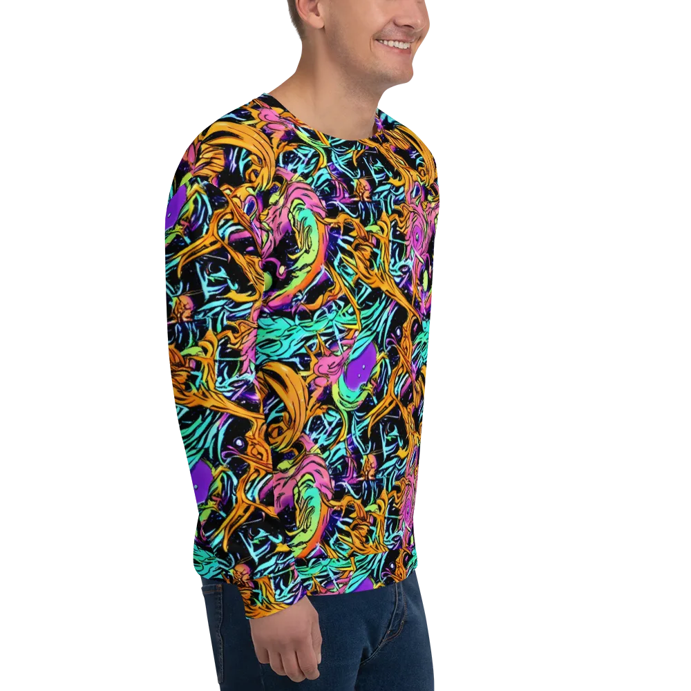 Electric Fluidity on Sweatshirt — Right Front