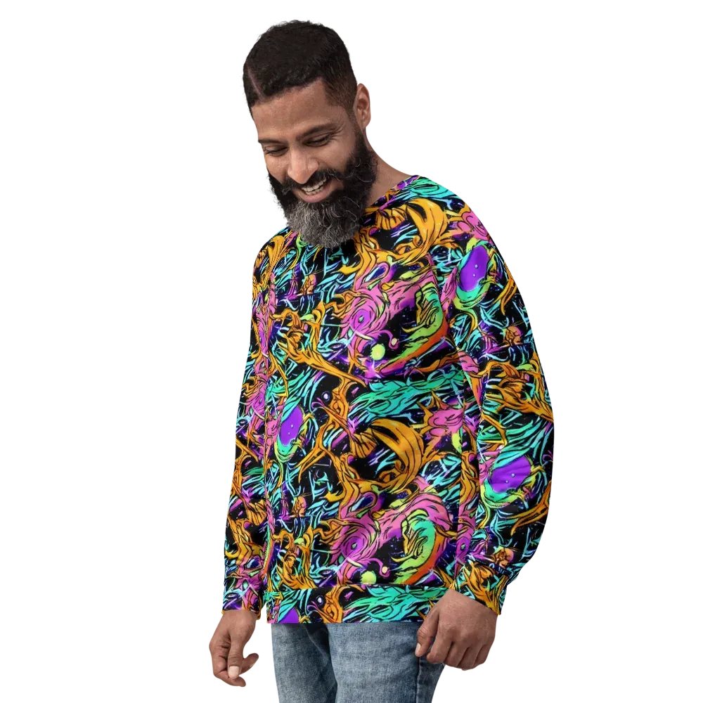 Electric Fluidity on Sweatshirt — Left Front
