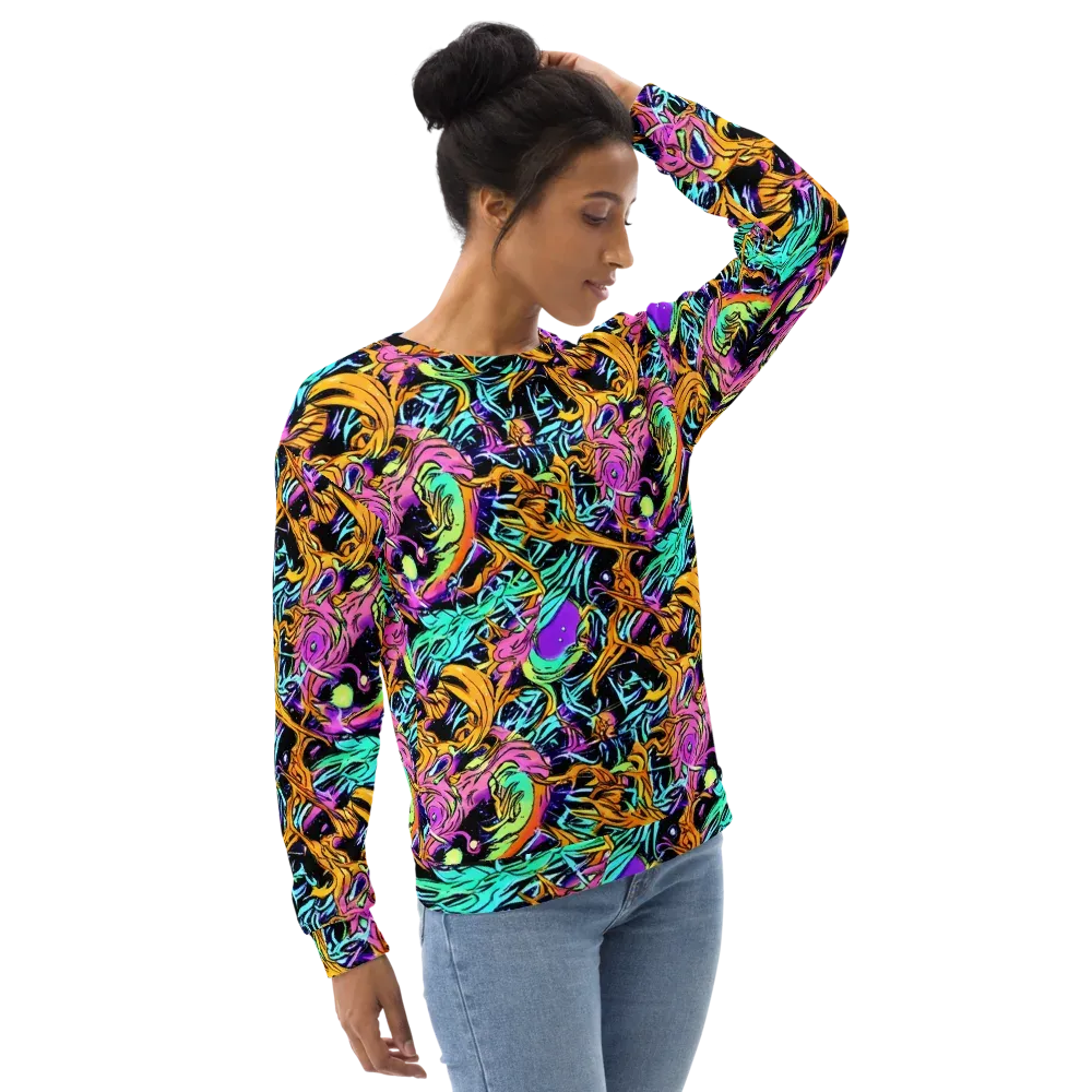 Electric Fluidity on Sweatshirt — Right Front