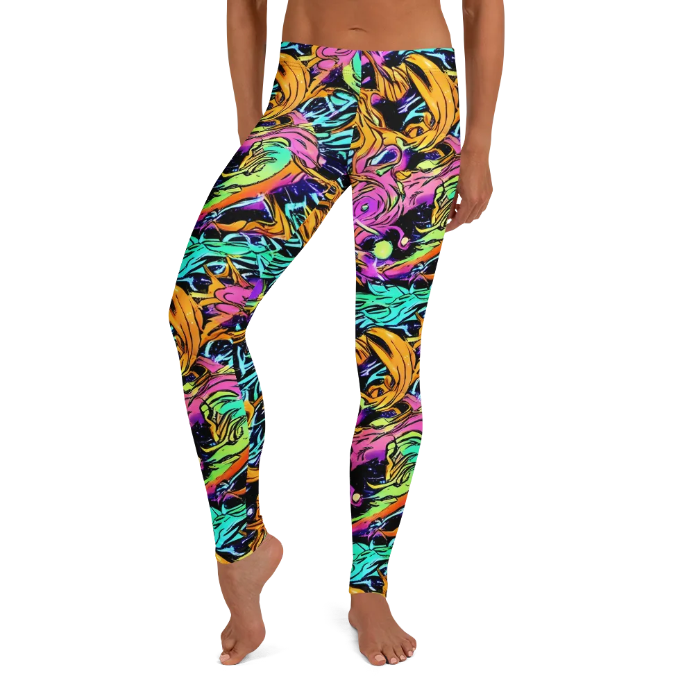 Electric Fluidity on Leggings — Front