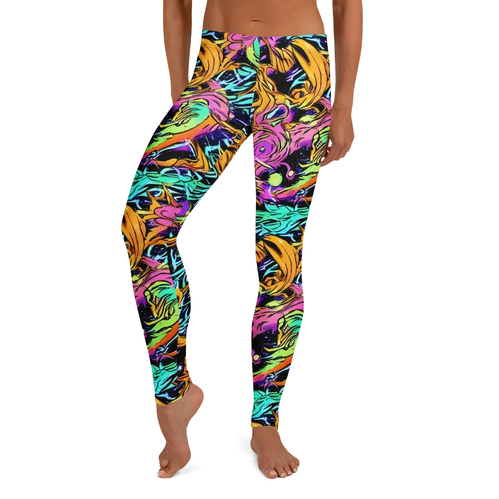 Electric Fluidity on Leggings — Front