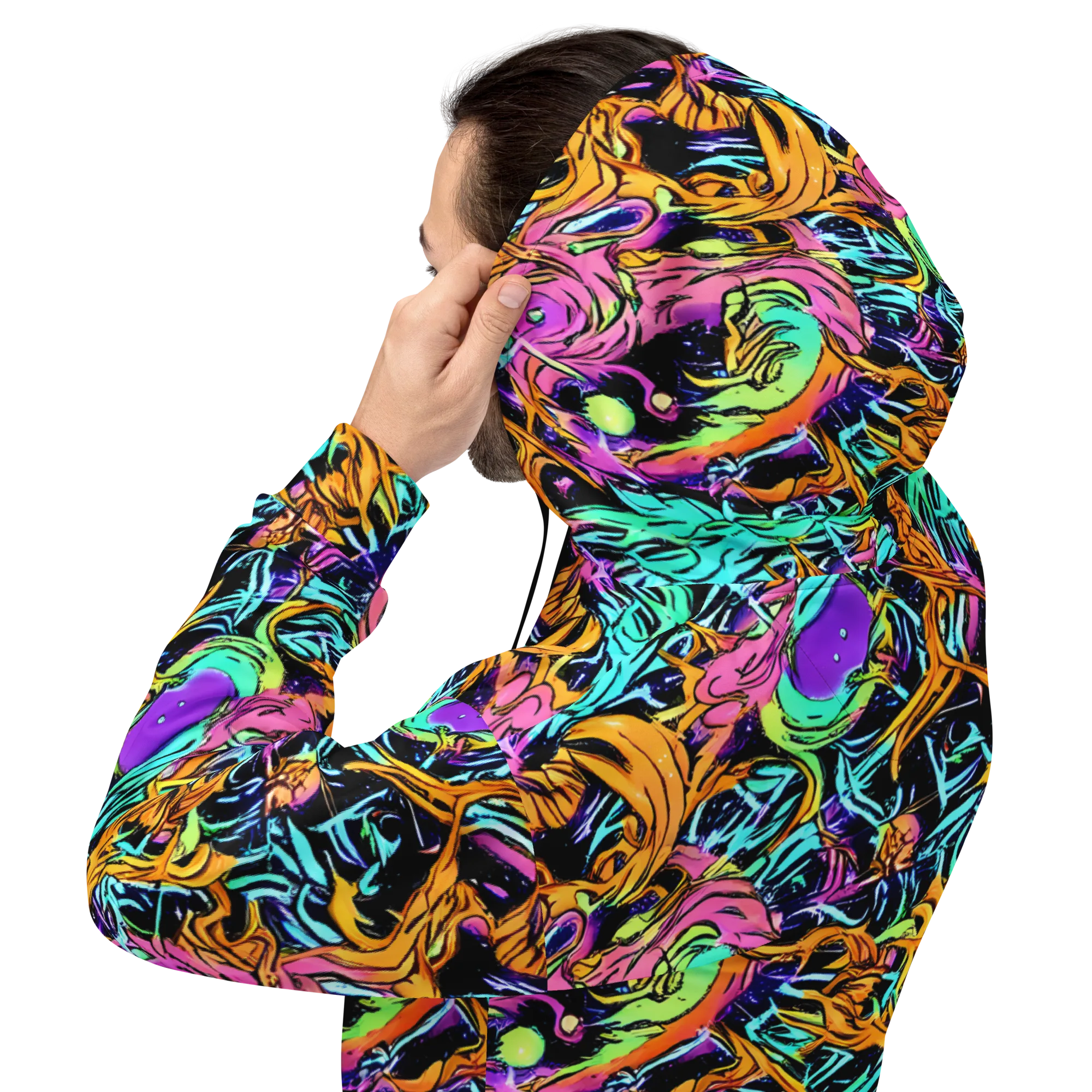 Electric Fluidity on Hoodie — Back