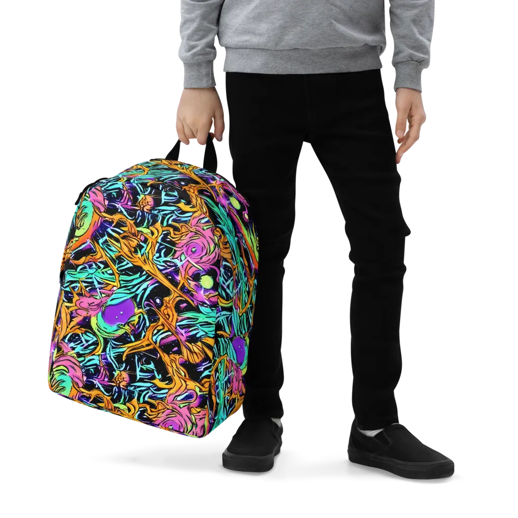 Electric Fluidity on Minimalist Backpack — Zoomed-in
