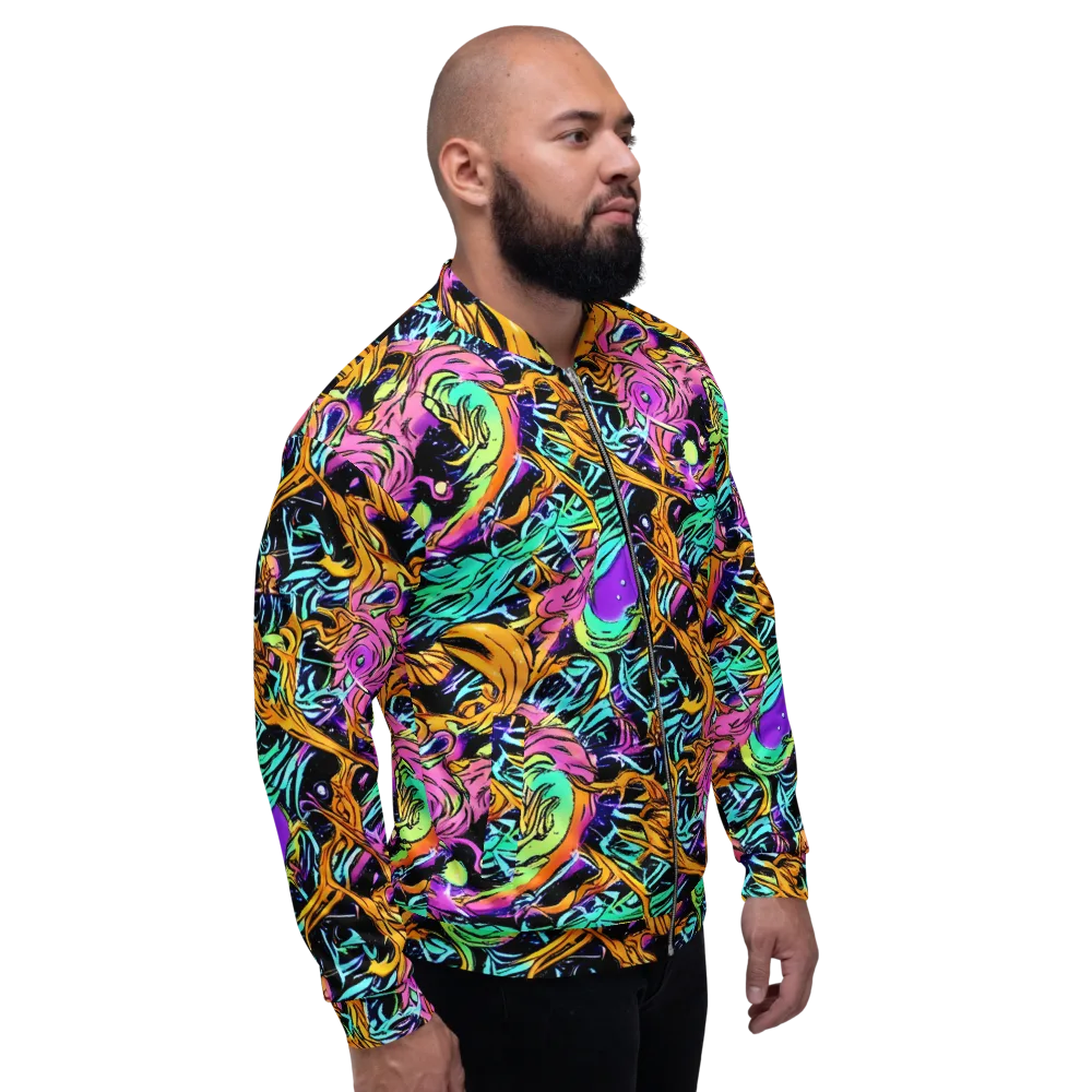 Electric Fluidity on Bomber Jacket — Right