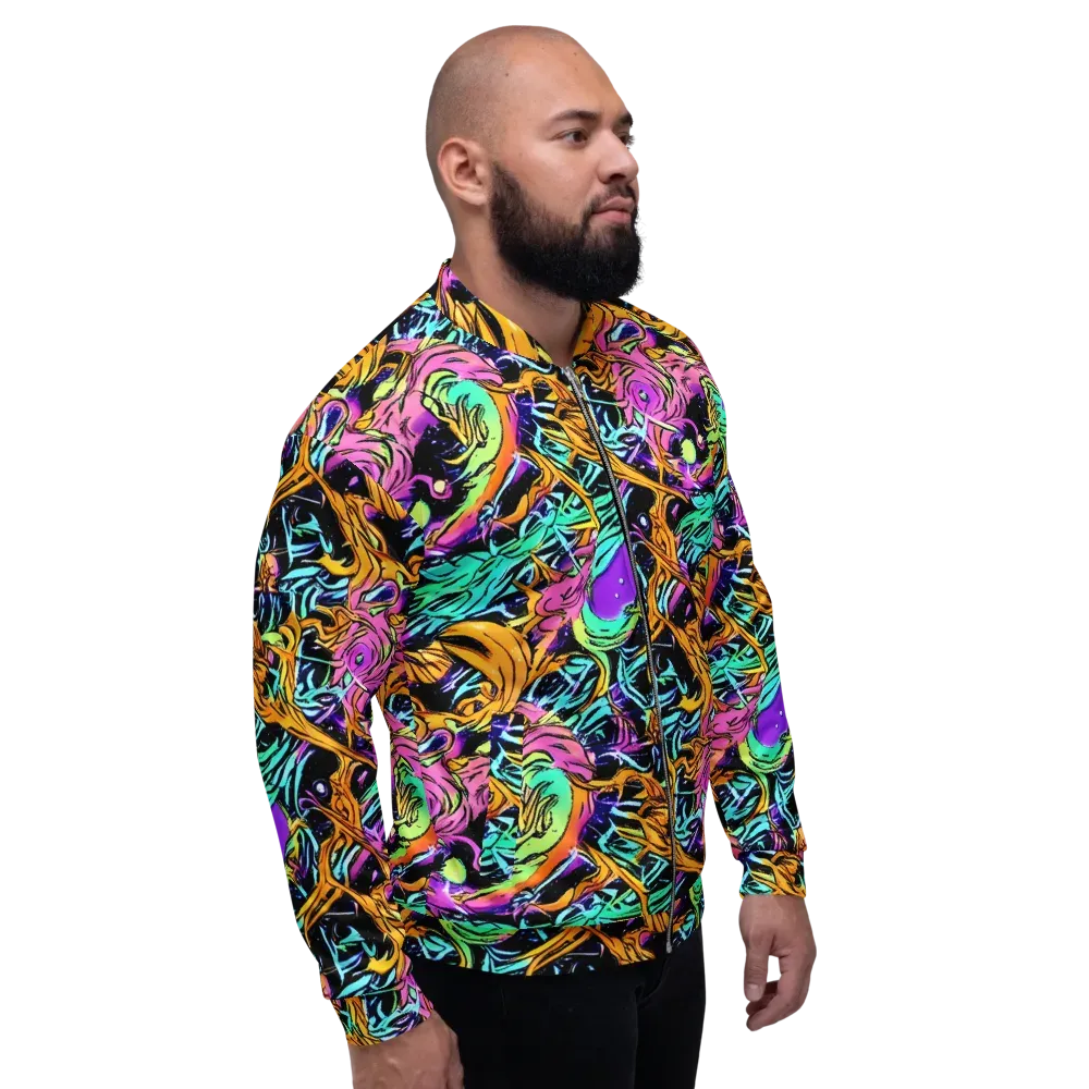 Electric Fluidity on Bomber Jacket — Right