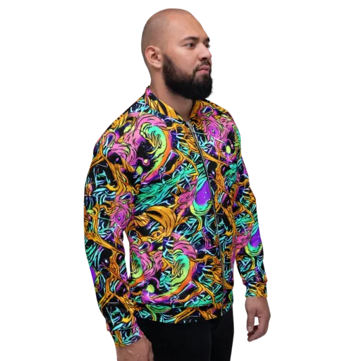 Electric Fluidity on a Bomber Jacket