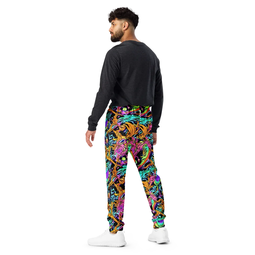 Electric Fluidity on Men's Joggers — Back