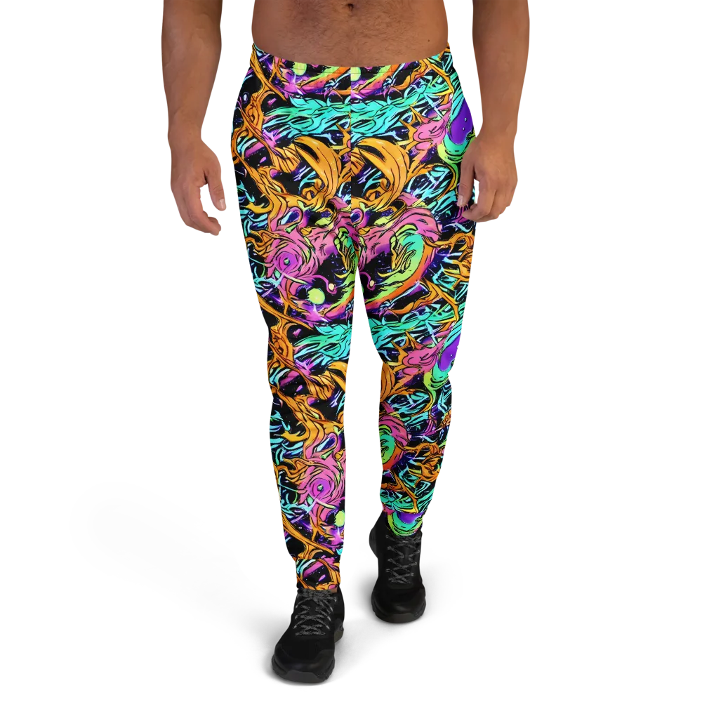 Electric Fluidity on Men's Joggers — Front