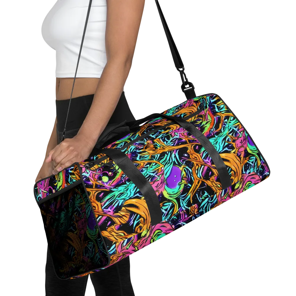 Electric Fluidity on Duffle Bag — Front