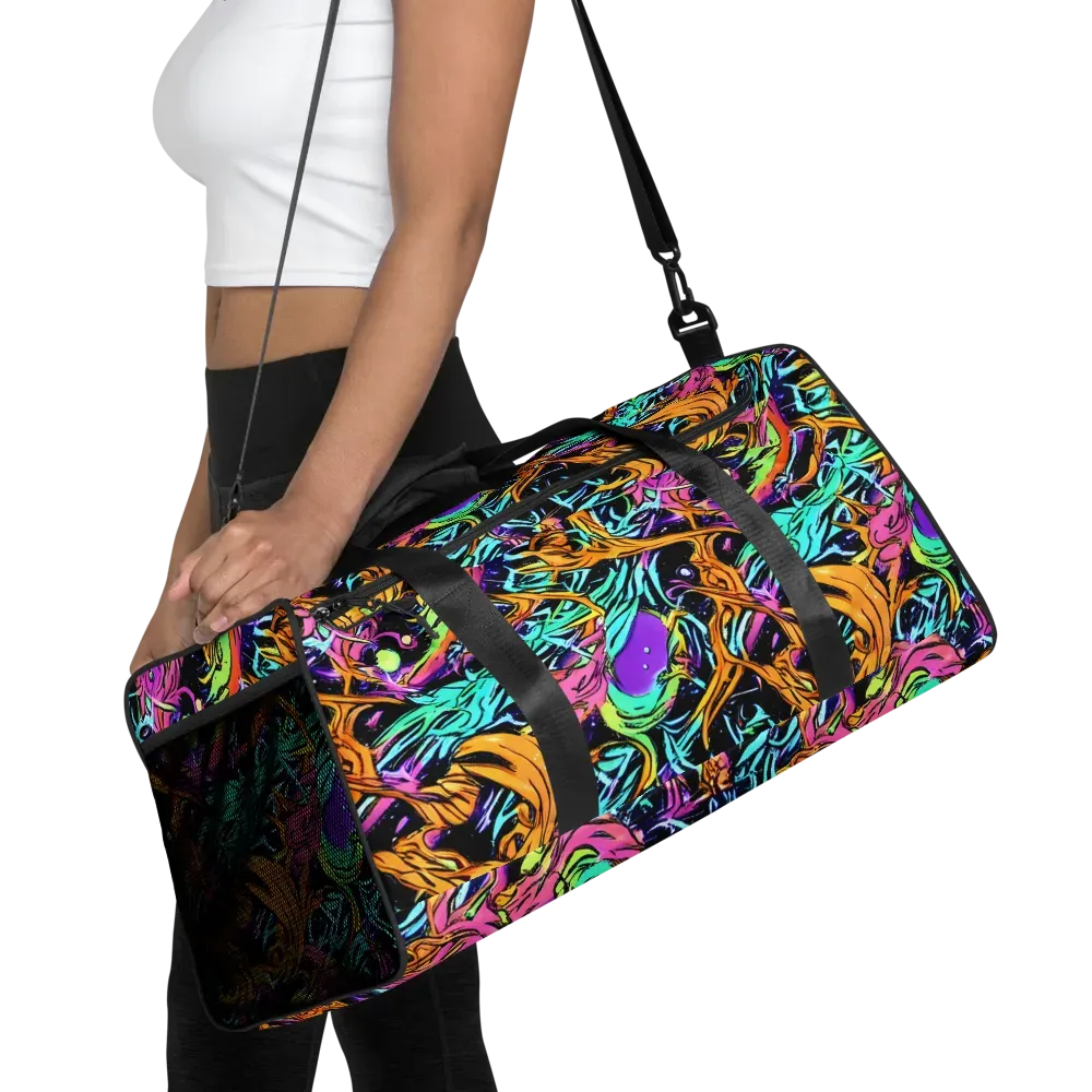 Electric Fluidity on Duffle Bag — Front