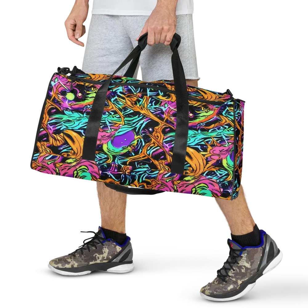 Electric Fluidity on Duffle Bag — Front