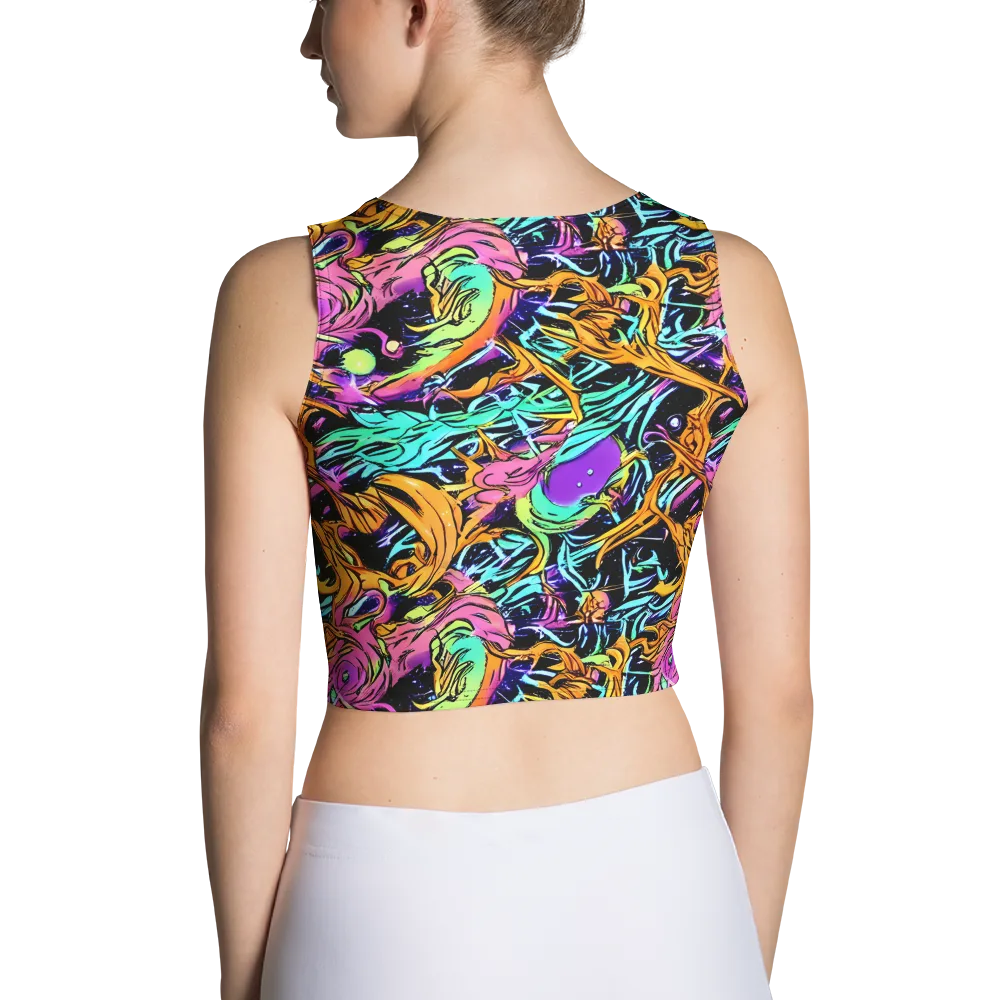 Electric Fluidity on Crop Top — Back