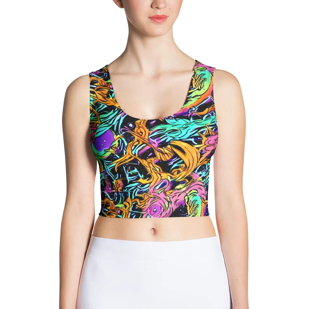 Electric Fluidity on Crop Top — Front