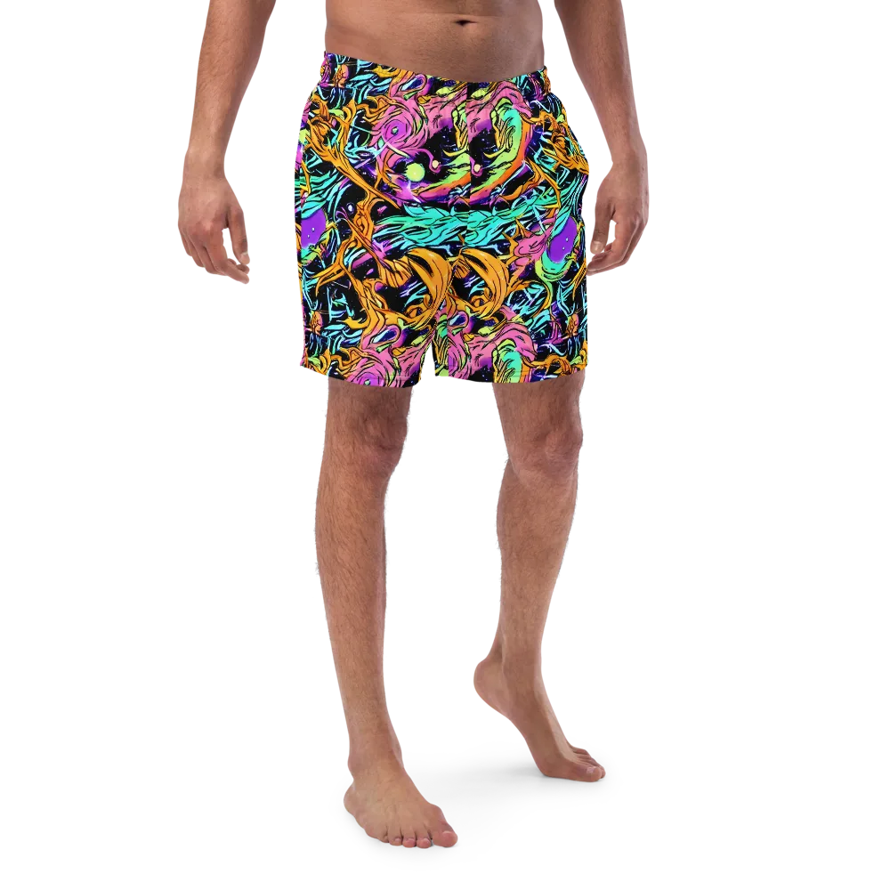 Electric Fluidity on Swim Trunks — Front