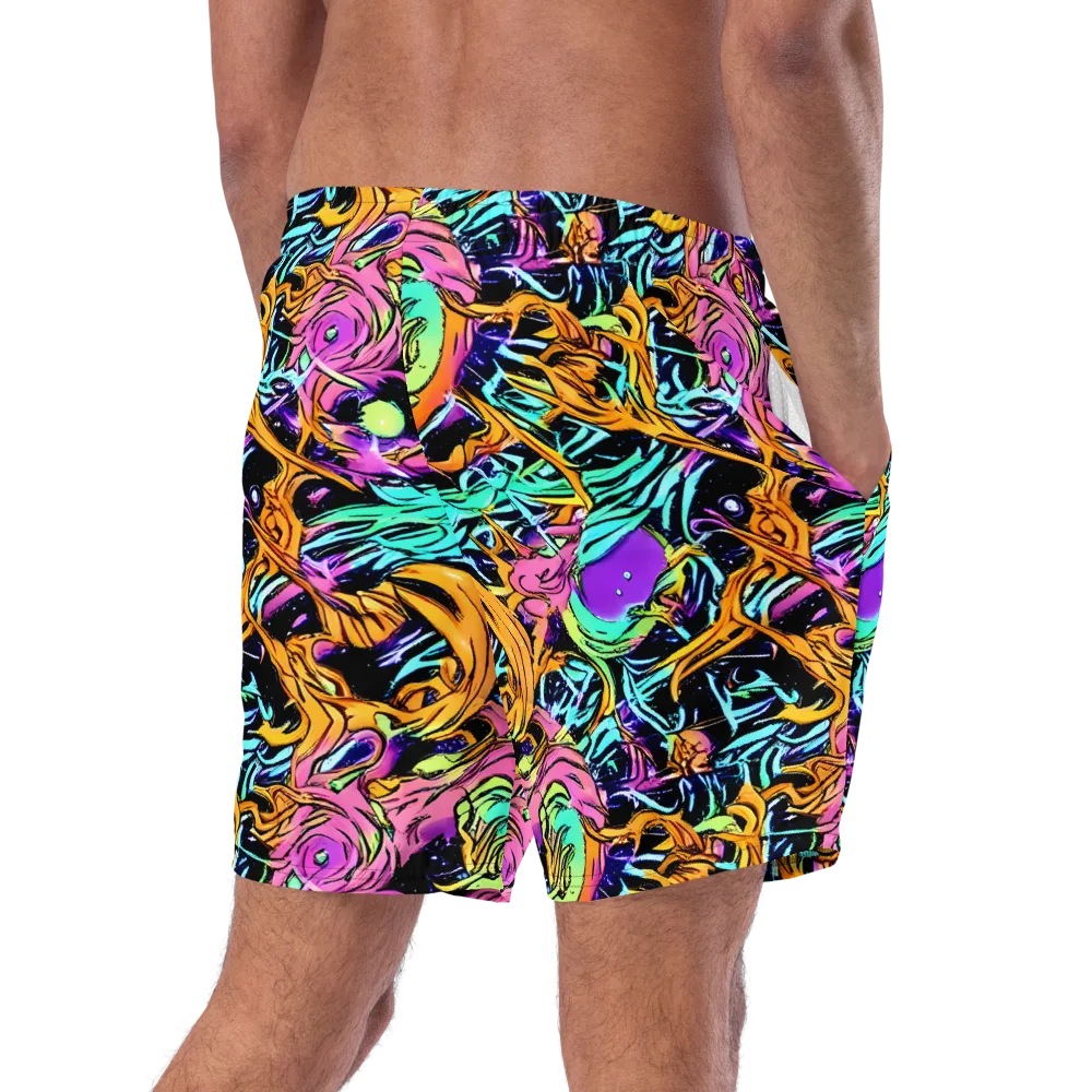 Electric Fluidity on Swim Trunks — Right Back
