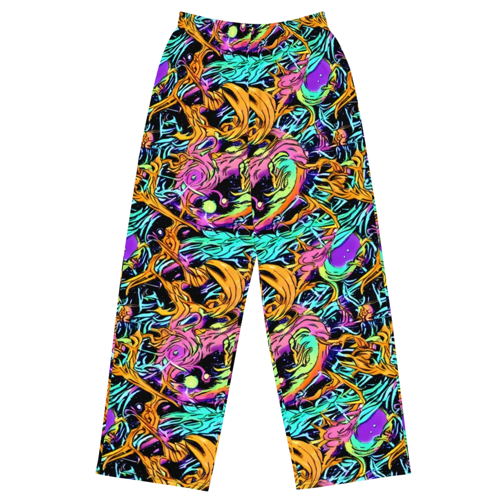Electric Fluidity on Wide-Leg Pants — Front