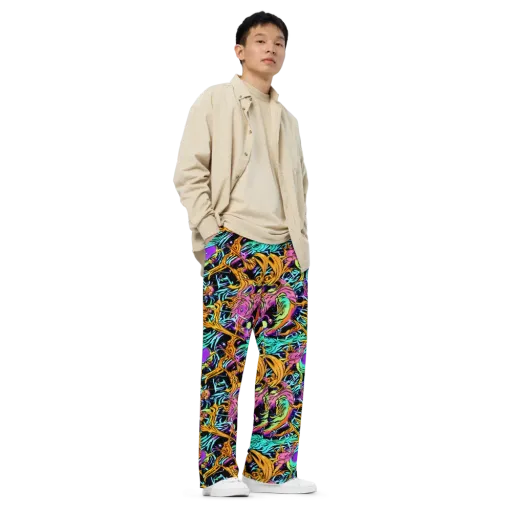 Electric Fluidity on a Wide-Leg Pants