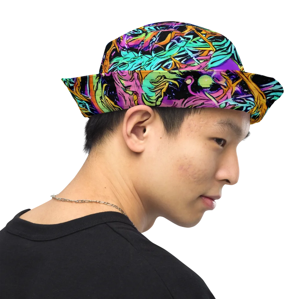 Electric Fluidity on Reversible Bucket Hat — Right Outside